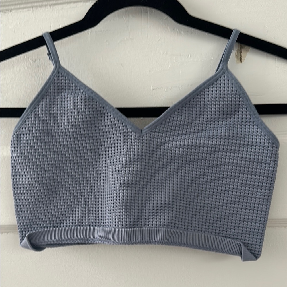 Gray Knit Crop Top